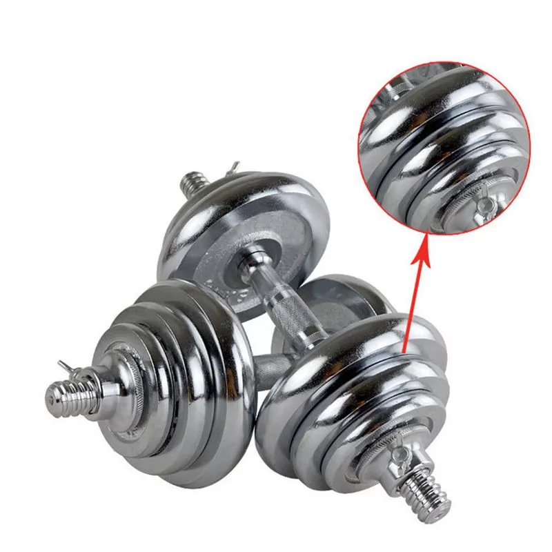 Cast Iron Plated Adjustable Dumbbell Set