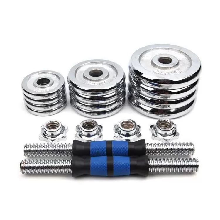 Cast Iron Plated Adjustable Dumbbell Set