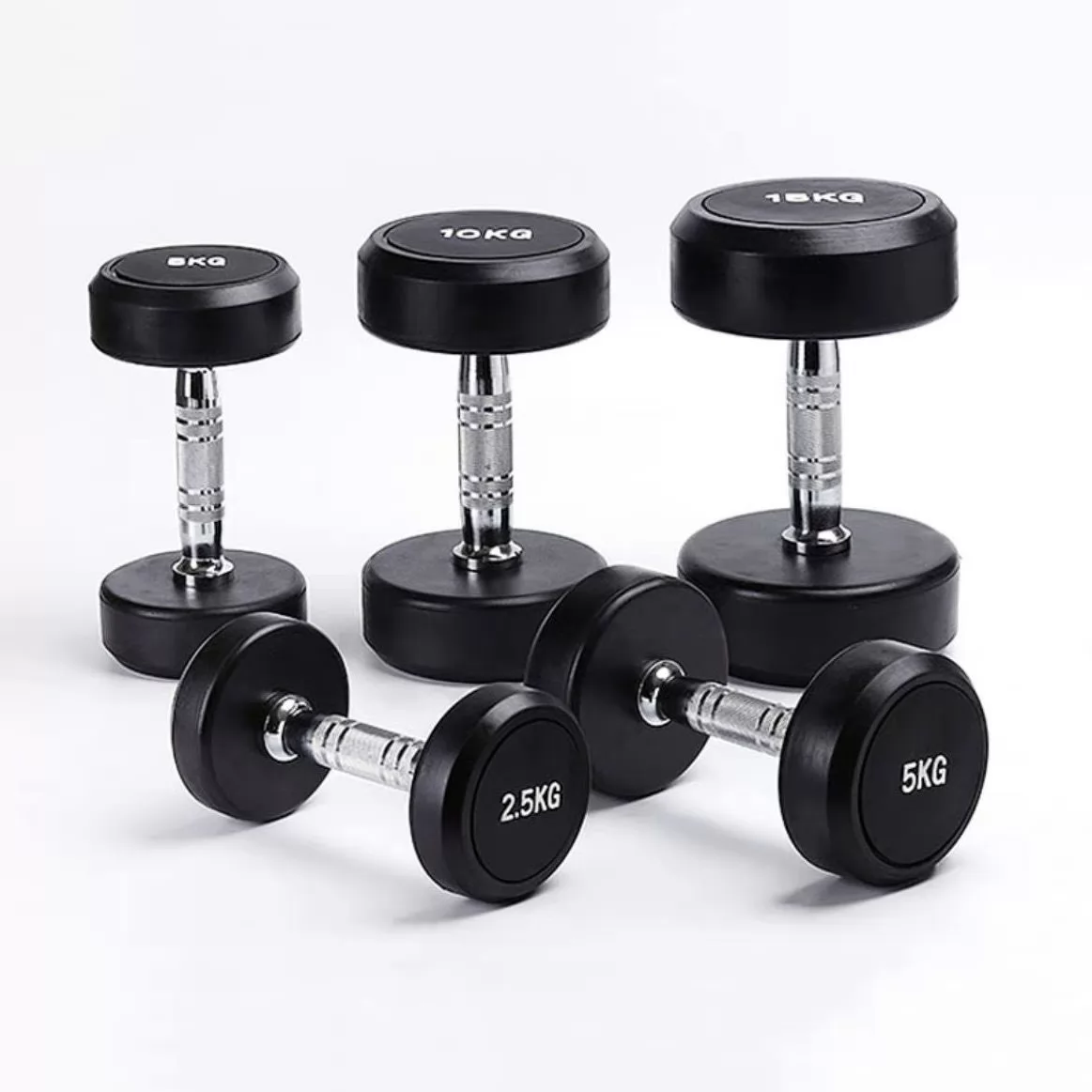 Rubber Round Head Dumbbell