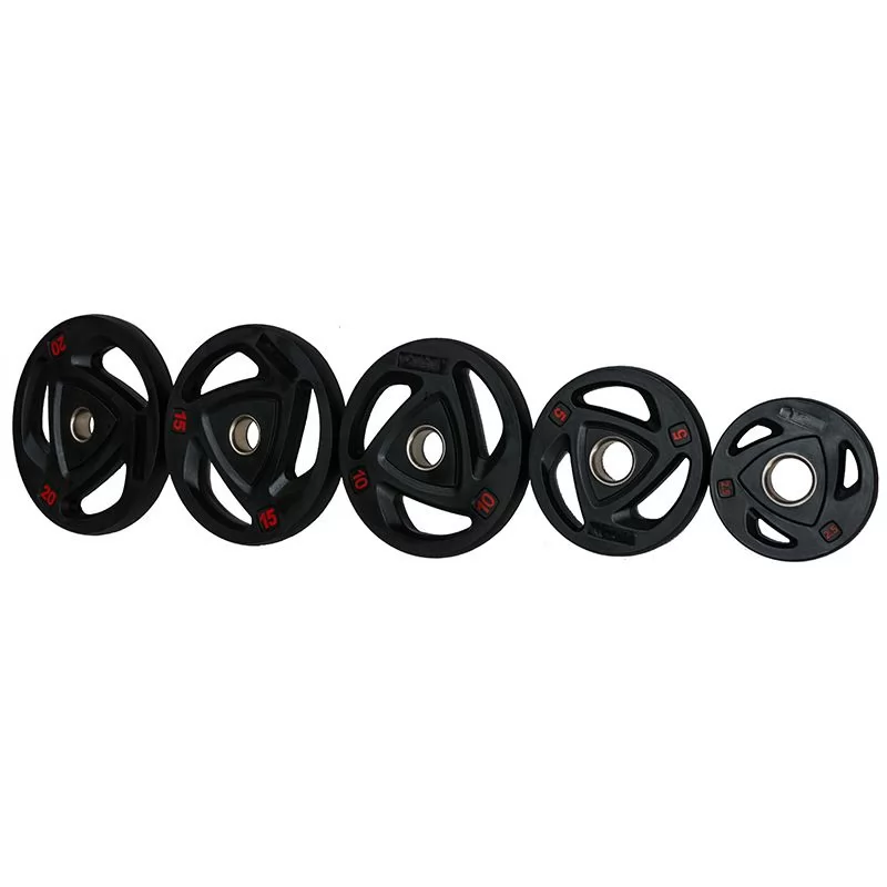 Rounded Barbell Weight Plate with 3 Grip Holes