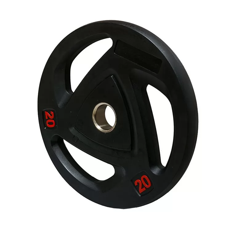 Rounded Barbell Weight Plate with 3 Grip Holes
