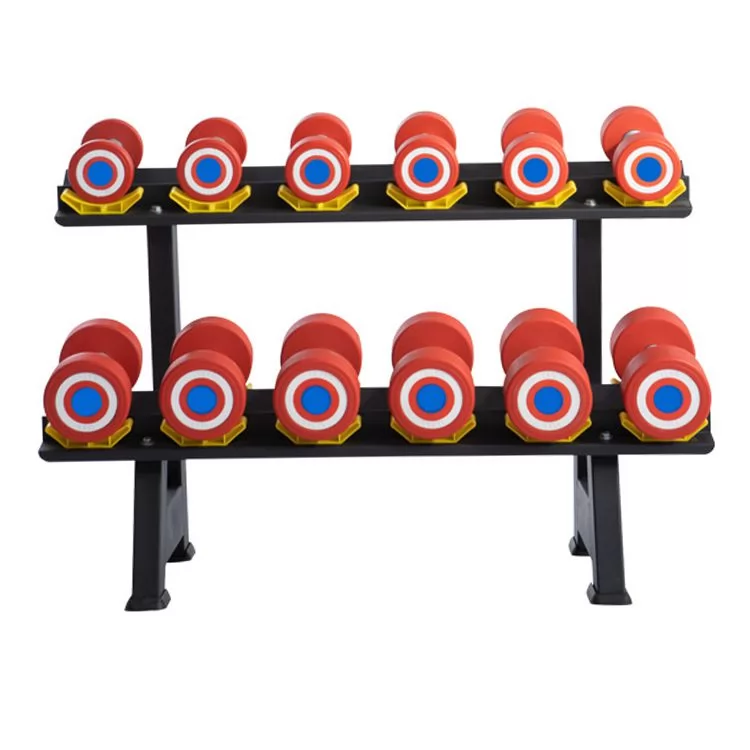 Captain America Style Round PU Dumbbells