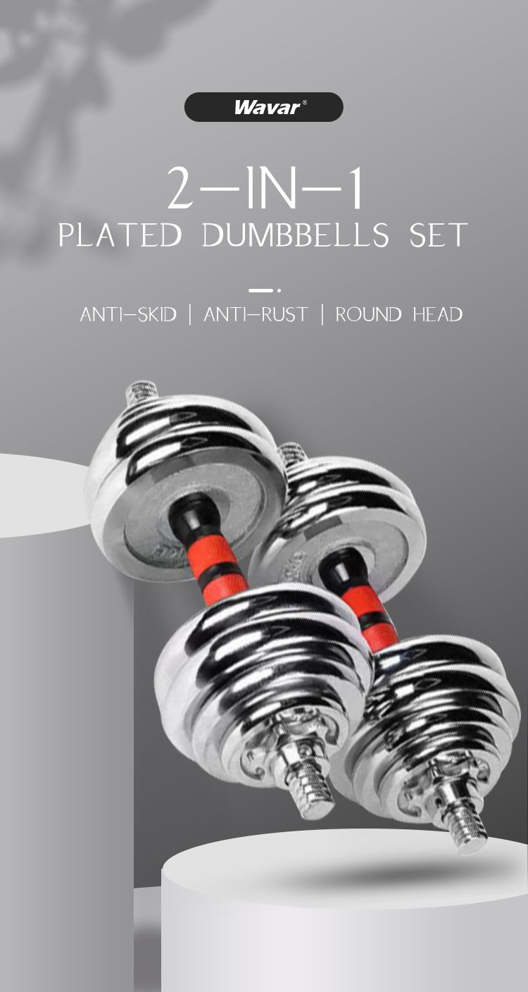 Cast Iron Plated Adjustable Dumbbell Set