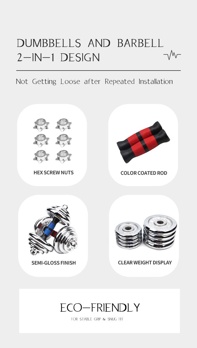 Cast Iron Plated Adjustable Dumbbell Set