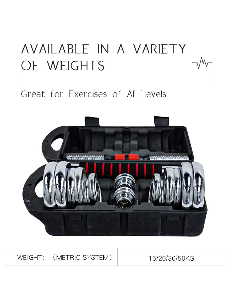 Cast Iron Plated Adjustable Dumbbell Set