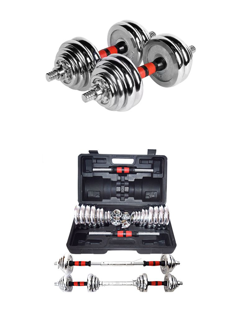Cast Iron Plated Adjustable Dumbbell Set