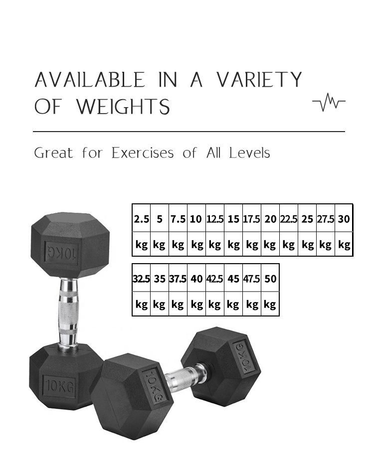 Rubber Round Head Dumbbell
