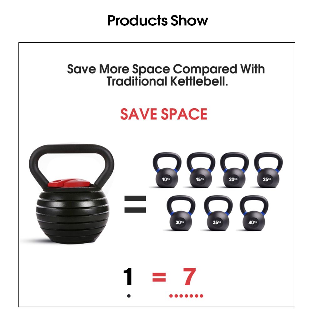 Adjustable Kettlebell Cast Iron and Latex