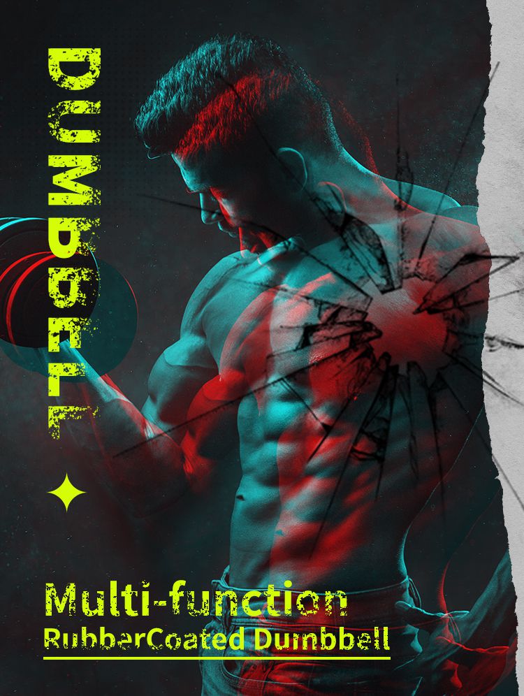 Wholesale Multi-function Rubber Coated Dumbbell