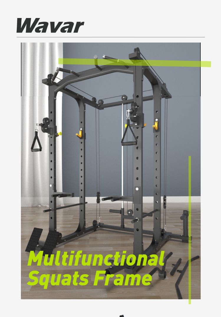 Multifunctional Squats Frame Pulley Machine