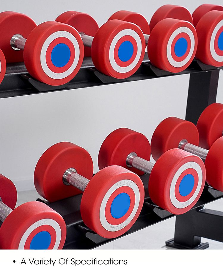 Captain America Style Round PU Dumbbells