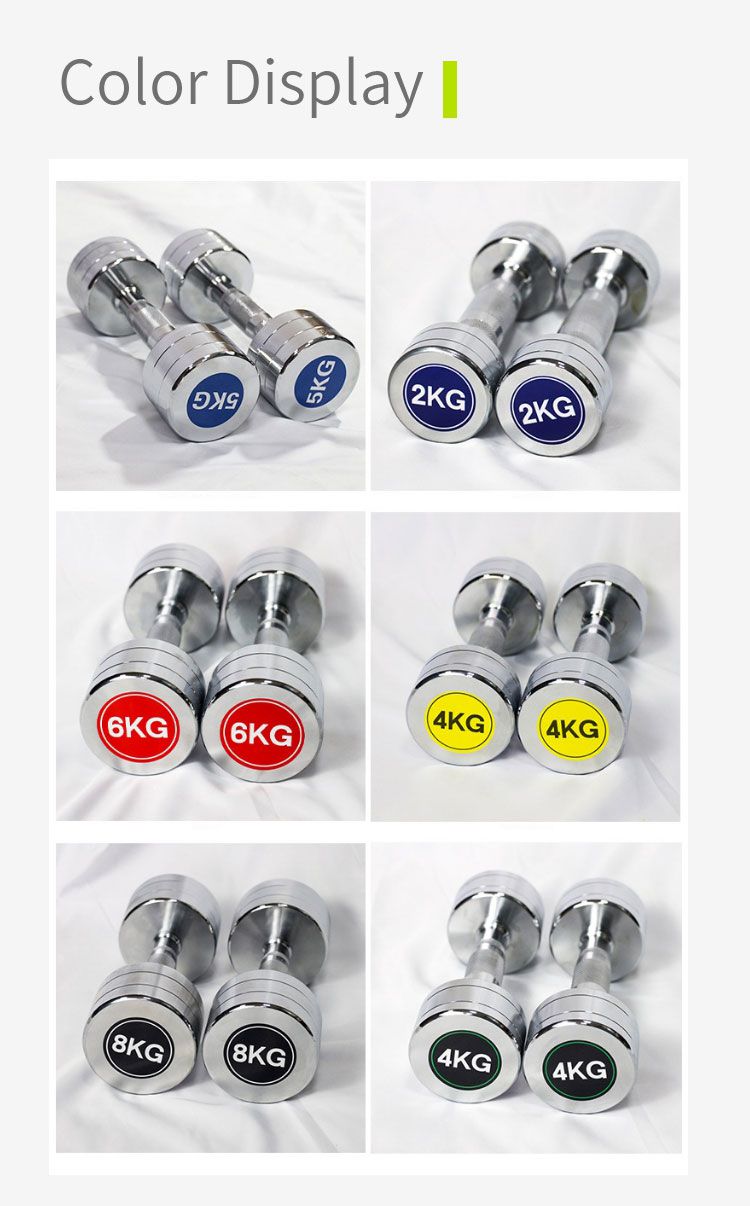 High Grade Chrome Plated Stainless Steel Dumbbells