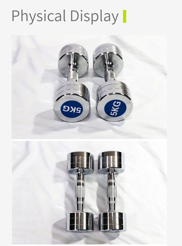 High Grade Chrome Plated Stainless Steel Dumbbells